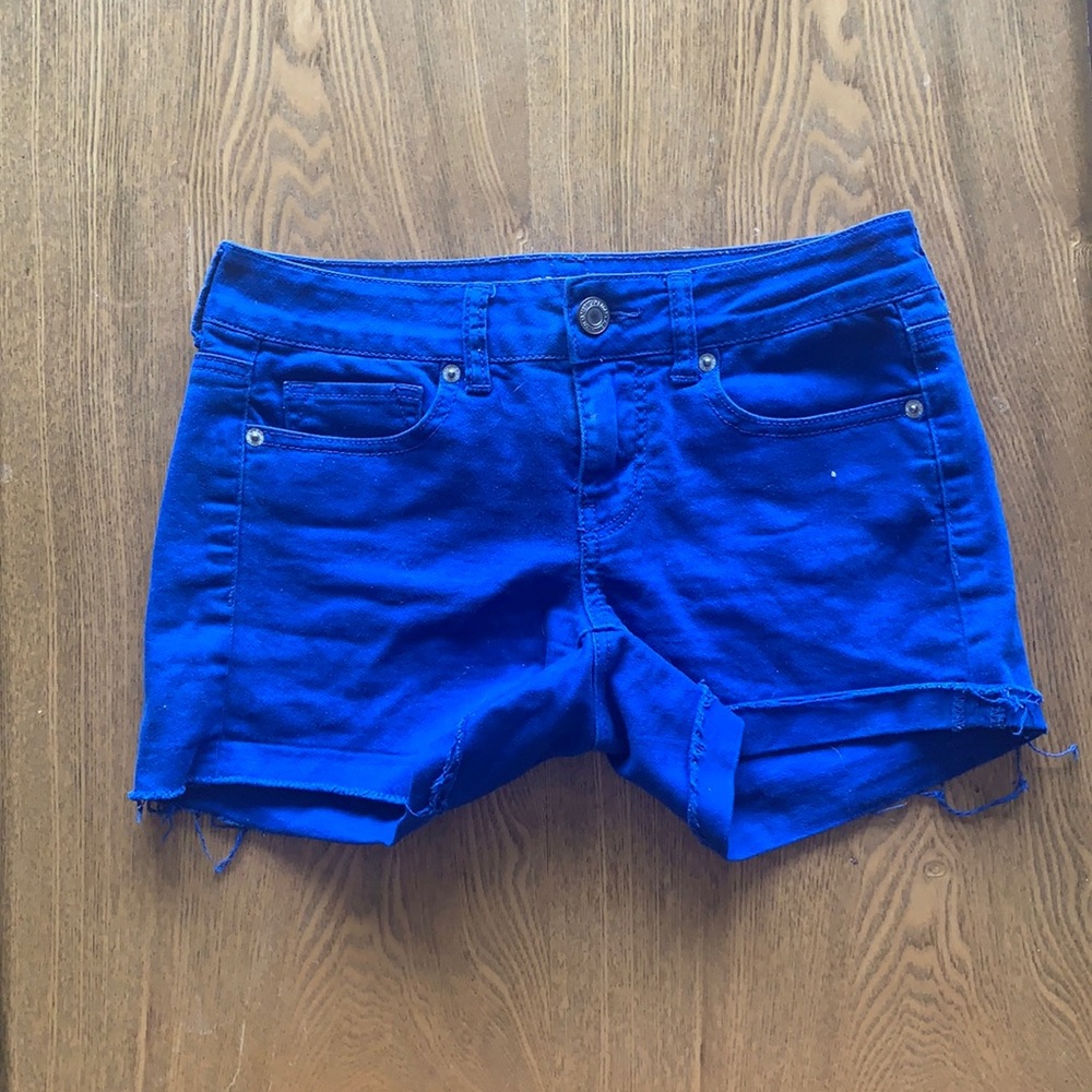Royal Blue American Eagle High Waisted Shorts